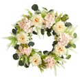 thumbnail image 1 of Nearly Natural W1155 22 in. Rose & Hydrangea Artificial Wreath, 1 of 1