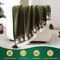 thumbnail image 3 of Walensee Christmas Throw Blanket, Ultra Soft Knit Blanket for Couch Sofa Bed Travel, Lightweight Warm Decorative Throw Blanket, Perfect Holiday Theme Décor and Gift (50"x60", Green Snowman), 3 of 8