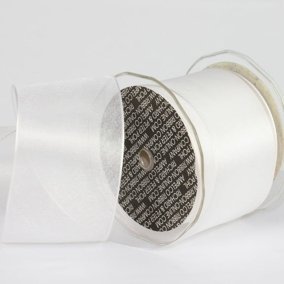 The Ribbon People Sheer White Wired Edge Craft Ribbon 2" x 27 Yards