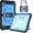 Black & Blue, variant on SUPNICE Rugged Case for iPad A16 11th Gen 11 Inch 2025 & iPad 10th Gen 10.9 Inch 2022, Heavy Duty Shockproof Cover with 360° Rotating Stand, Hand Strap, Shoulder Strap & Pencil Holder,Light Pink