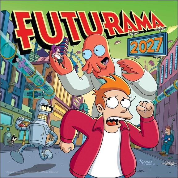 Futurama 2027 Wall Calendar, (Paperback)