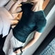 thumbnail image 5 of Camiseta para hombre, ropa de gimnasio, musculosa, a rayas, lisa, ajustada, para hombre, color negro, acuarela, manga corta, talla XL, ropa de calle, 5 of 5