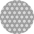 thumbnail image 1 of Ahgly Company Machine Washable Indoor Round Transitional Platinum Gray Area Rugs, 3' Round, 1 of 7