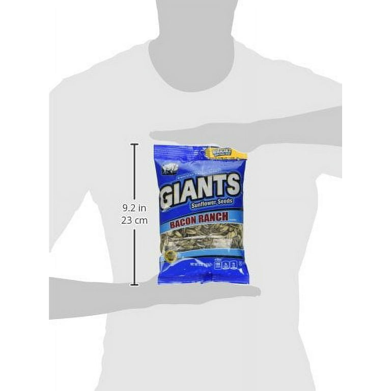 Giant Snack Bacon Ranch Sunflower Seeds, 12 Pack of 5 Ounce Bags 