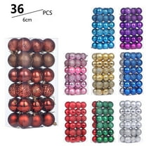 Dmlowu Christmas Ball Ornaments for Christmas Tree, 2.36 inch Shatterproof Christmas Ornaments, Christmas Ornaments Set for Holiday Wedding Party Christmas Decorations, 1 Pack/36pcs