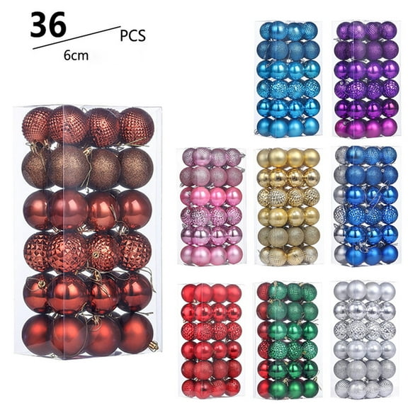 Dianli 36pcs Electroplated Christmas Tree Ball Set Shatterproof Holiday Ornaments Festive Decorative Spheres for Xmas Tree Home Party Winter Holiday Decorations Time-Limited Price Slashes & Steals