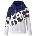 thumbnail image 4 of Puntoco Mujeres Vaca Impreso Pullover Sudaderas Con Capucha De Manga Larga Con Cordón Tops Sudadera Puntoco Puntoco-7150, 4 of 5