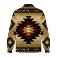 thumbnail image 3 of BiZtdJrK Big and Tall Vintage Print Jacket for Men Loose Fit Long Sleeve Zipper Western Jackets Fleece Lined Aztec Ethnic Warm Coat with Pockets Prime Sales Clearance Brown XL, 3 of 5