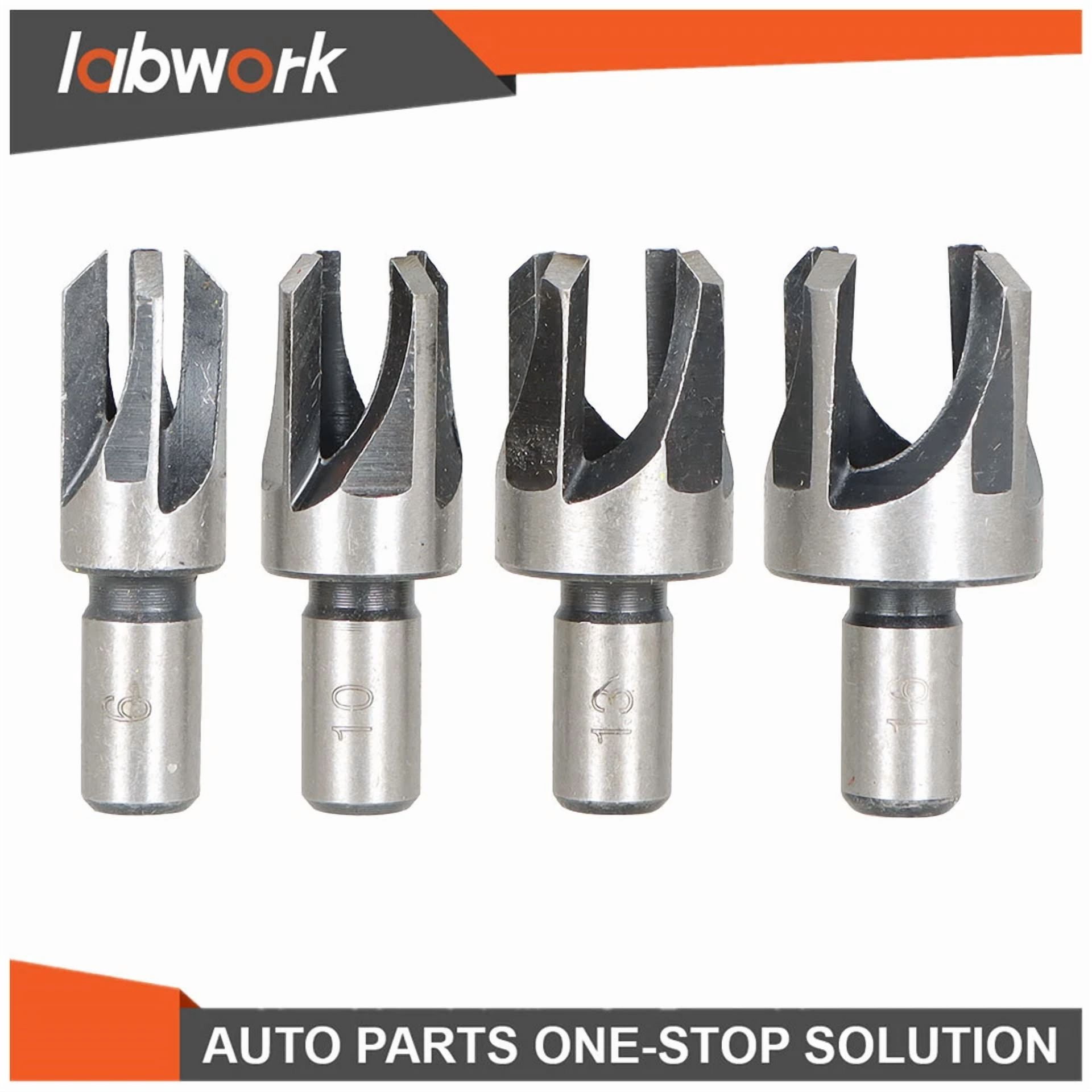 Labwork Carbon Steel Wood Plug Hole Cutter Dowel Maker Shank Drill Bit Set 8 Pcs