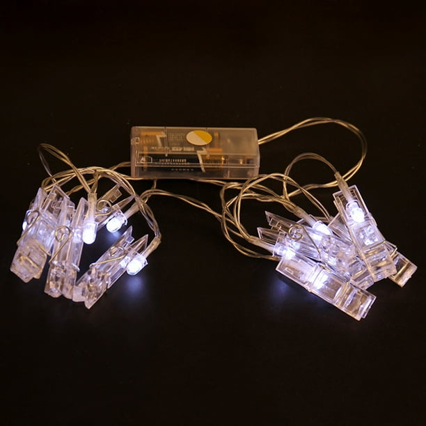 Lámpara con clip para fotos, lámpara LED con clip para fotos, luces de cadena, decoración, luces de cadena LED, innovación moderna Jadeshay A