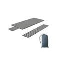 thumbnail image 2 of BUDAO00 Picnic Table Cover with Bench Covers, Washable Tablecloth for 6 Foot Rectangle Tables – 72"x30" Waterproof Elastic Fitted Checkered Camping Tablecloth for Outdoor Use (Black), 2 of 6