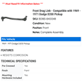 thumbnail image 2 of Front Drag Link - Compatible with 1969 - 1971 Dodge D200 Pickup 1970, 2 of 2
