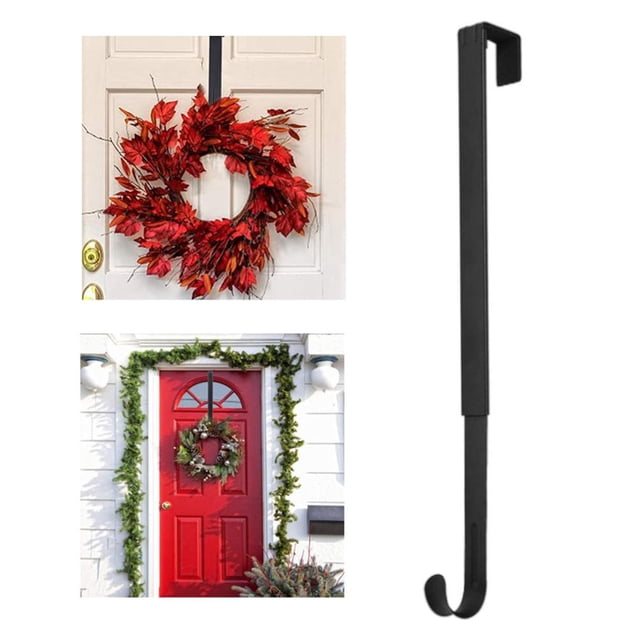 Gancho para corona de Navidad, colgador de corona, soporte de puerta de Metal para decoración navideña, soporte colgante