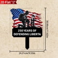 thumbnail image 3 of 250 Years of Defending Metal Garden Stake,Durable Iron Patriotic Yard Sign with Flag,250th Anniversary Independence Day Memorial Metal Plaque for 4th of July Outdoor Garden Decor,11.82"x9.53", 3 of 9