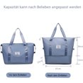 thumbnail image 2 of Bolsa de gimnasio para mujer, bolsa de viaje plegable de gran capacidad, tela Oxford, diseño impermeable para deportes al aire libre, viajes, yoga, 2 of 5