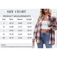 thumbnail image 6 of MOSHU Flannel Shirts for Women Casual Plaid Womens Tops Long Sleeve Button Down Shirts Curved Hem Blouses, 6 of 6