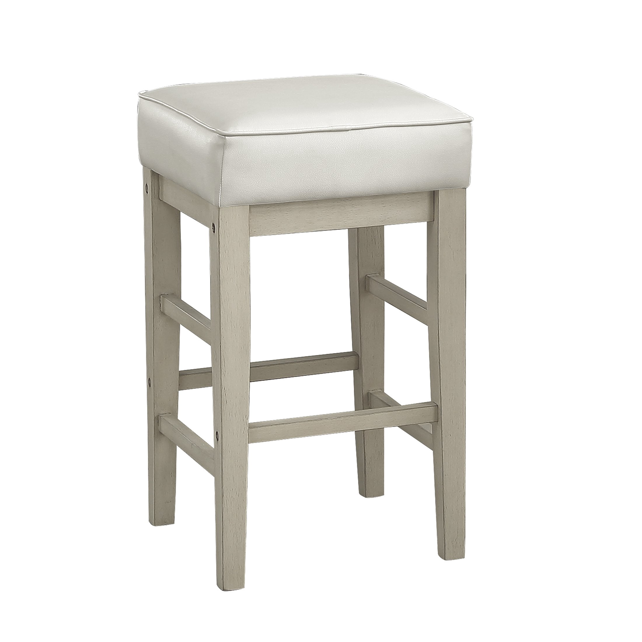 OakvillePark Holbrook Square Counter Height Barstool (Set of 2), White