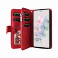 thumbnail image 3 of Zipper Wallet Case for Google Pixel 7 Large Capacity Card Slots Holder Magnetic Clasp Cover, Luxury PU Leather Anti-Shock Flip Folio Case with Kickstand Wrist Strap Handbag Protective Case,Red, 3 of 8