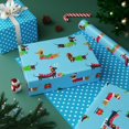 thumbnail image 4 of Papel de regalo azul para Navidad WERNNSAI 43x10 m con diseño de Dachshund, 4 of 7