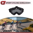 thumbnail image 3 of Gafas de sol para motocicleta 1Pc Unique Bargains con lentes gris oscuro y marco negro, 3 of 6