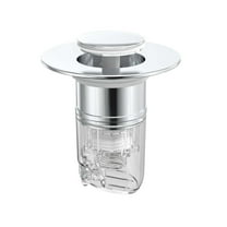 JoyMoreHome Bathroom Sink Stopper, Anti Odor Pop Up Drain for Bathroom Sink Drain Cover Hair Catcher Stainless Steel Cover