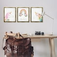 thumbnail image 2 of Stupell Industries Let's Chase Rainbows Unicorns Fairy Tales & Fantasy Painting Gold Floater Framed Canvas Art Print Wall Art, 17 x 21, Set of 3, 2 of 9