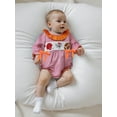 thumbnail image 4 of BemeyourBBs Baby Girl Romper Long Sleeve Football Embroidery Plaid Bodysuit, 4 of 9