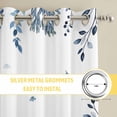 thumbnail image 6 of Blue Starfish Coastal Kitchen Curtains Window Panels, Eucalyptus Summer Nautical Shell Ocean Insulated Window Treatment Curtain, Grommet Curtains for Bedroom/Living Room/Bathroom, 2 Piece 42"Wx84"L, 6 of 8
