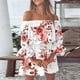 thumbnail image 1 of Summer Casual Boho Dresses Women's Flora Printed Batwing Sleeve Lace-Up Dress Female Irregular Sexy Beach Mini Dresses VestidosXXL Gao Jinjia LED, 1 of 2
