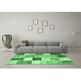 thumbnail image 3 of Ahgly Company Indoor Square Patchwork Emerald Green Transitional Area Rugs, 8' Square, 3 of 4