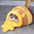 thumbnail image 3 of Cama de gato para gatos de interior, cama de cueva para gatos, campaña para gatos con cojín lavable extraíble, cama suave para gatitos, cama , Tarro Sunnimix Cama para gatos de interior, 3 of 8