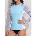 thumbnail image 4 of Charmo Women Long Sleeve Swimsuit Tops Sun Protection Rash Guard UPF 50+ Swim Shirts(No Thumb Holes), 4 of 6