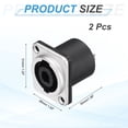 thumbnail image 2 of 2pcs 4 Pole Speaker Jack Twist Lock,1 Inch XLR Speaker Panel Mounts,Black, 2 of 7