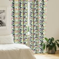 thumbnail image 2 of Ambesonne Funny Sloth Curtains, Monstera Leaves Graphic, Pair of 28"x63", Multicolor, 2 of 5