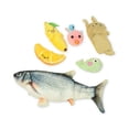 thumbnail image 2 of POINTERTECK Pet Plush 3D Fish Shape Cat Toys Interactive Gifts Fish Catnip Toy Stuffed Pillow Doll Simulation Fish Toy Type B, 2 of 10
