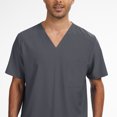 thumbnail image 5 of Scrub Set for Men V Neck Short Sleeve Scrubs Top and Wide Leg Jogger Pants Wrinkle-Resist Comfort 2 Pieces Outfit, 2XL, 5 of 9