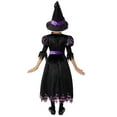 thumbnail image 6 of Joyfy Witch Costume Set for Girls, Halloween Fancy-Dress with Broom Hat for Toddler Kids Halloween Party Dress up 3-14 Years, 6 of 7