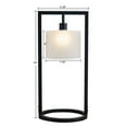 thumbnail image 7 of Noaman Metal Table Lamp with Glass Drum Shade, 24"H Industrial Style Desk Lamp, Black Base & Frosted Shade, 60W Incandescent/9W LED Compatible, Includes Bulb, 7 of 7