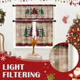 thumbnail image 4 of Christmas Kitchen Window Curtains and Valances Set 36 Inch Farmhouse Buffalo Plaid Tree Short Tier Curtains, Vintage Small Kitchen Decor, 4 of 7