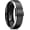Black-Silver Edge, variant on Tungsten Carbide Wedding Ring for Men - 8mm Black Silver Matte Brushed Finish Comfort Fit Mens Ring for Everyday Wear 9
