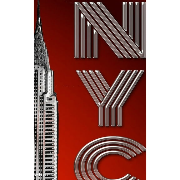 Chrysler Building New York City Drawing Creative journal: NYC Chrysler Red Creative Drawing writing Journal., (Paperback)