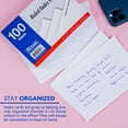 thumbnail image 5 of BAZIC Ruled Index Cards 4"X6" 2400 Count, White Ruled Lined Flashcards, 5 of 7