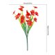 thumbnail image 3 of Artificial Flowers Bouquet Forked Spring Grass Pansy Daisy Stem Plastic Silk Faux Flower 7 Forks 1 Pc Blue Pink White Red Purple Yellow Home Wedding Decor, 3 of 6