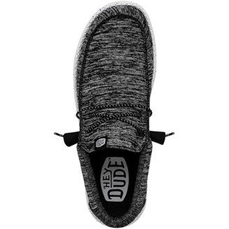 Mens Hey Dude Wally Stretch Canvas Opal Black Casual  display picture 1