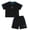 Black, variant on Boys 2-Piece Short Set Nautical Graphic Raglan T-Shirt and Athletic Shorts Outfit for Boys, Black, Sizes 5-6 Years Old