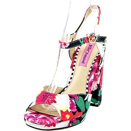 

Betsey Johnson Isla Women US 6.5 Multi Color Platform Sandal New