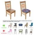 thumbnail image 5 of Pioneer Flower Seat Covers for Dining Room Chairs Set Of 6,Stretch Printed Washable Chair Seat Cover with Elastic Ties and Button,Removable Waterproof Couch Cushion Covers, 5 of 6