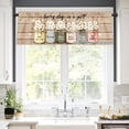 thumbnail image 2 of Every Day Is A Gift Mason Jar Daisies Rod Pocket Polyester kitchen Curtain Valances for Windows For Indoor Living Room Bedroom Kitchen Decoration 54x18 inch, 2 of 5