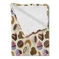 thumbnail image 2 of Coffee Soft Flannel Fleece Throw Blanket, Coffee Shop Themed Image with Cups Cookies Cake Chocolate Artwork Pattern, Cozy Plush for Indoor and Outdoor Use, 60" x 80", Multicolor, by Ambesonne, 2 of 5