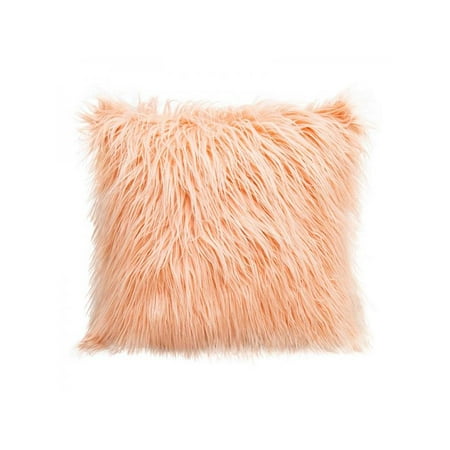 Extra Long Couch Pillows VICOODA Nordic Fashion Home Decoration Super Soft Plush Pillows Square Sofa Long Hair Pillows ()